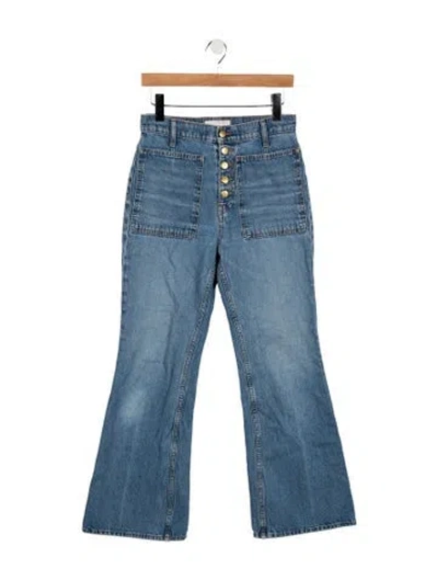 Pre-owned Ulla Johnson High-rise Flared Jeans In Blue