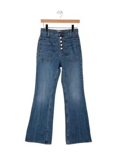 Pre-owned Ulla Johnson High-rise Flared Jeans In Blue
