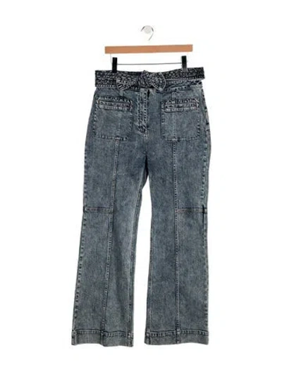 Pre-owned Ulla Johnson High-rise Flared Jeans In Blue