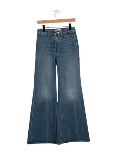 Pre-owned Ulla Johnson High-rise Flared Jeans In Blue
