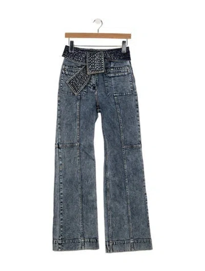 Pre-owned Ulla Johnson High-rise Flared Jeans In Blue