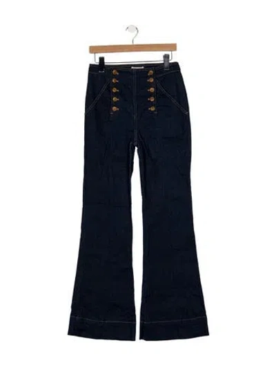 Pre-owned Ulla Johnson High-rise Flared Jeans In Blue