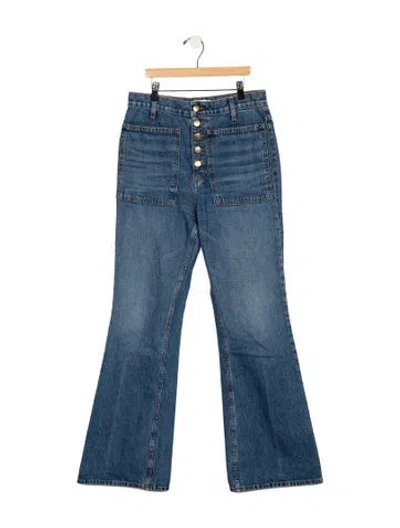 Pre-owned Ulla Johnson High-rise Flared Jeans In Blue