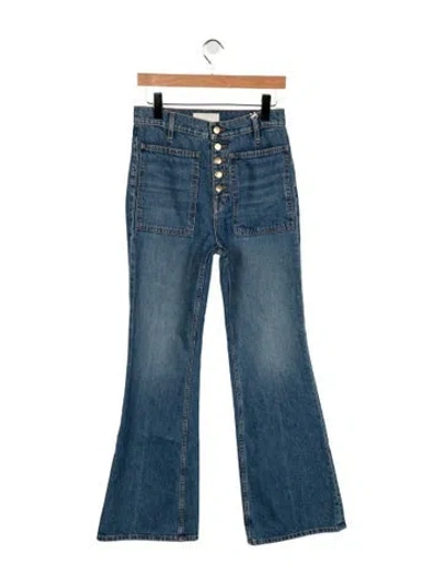Pre-owned Ulla Johnson High-rise Flared Jeans In Blue