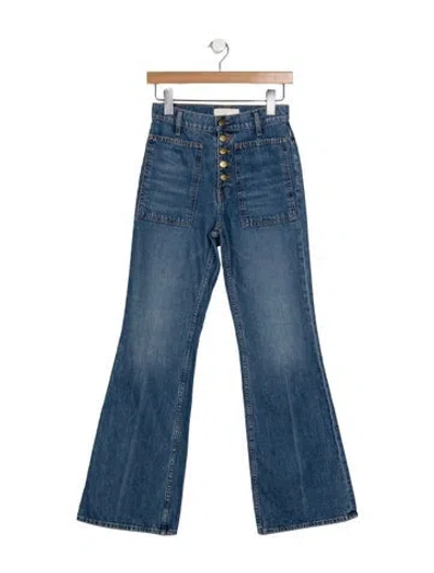 Pre-owned Ulla Johnson High-rise Flared Jeans In Blue