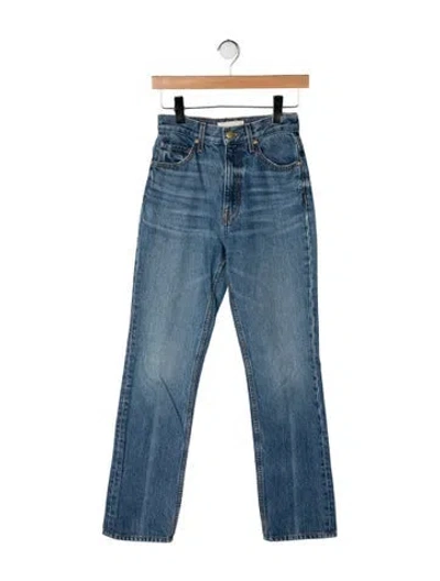 Pre-owned Ulla Johnson High-rise Flared Jeans In Blue