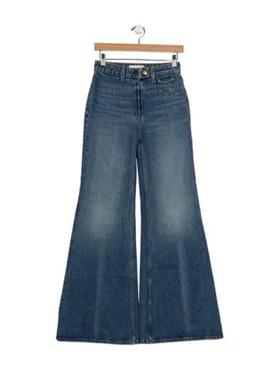 Pre-owned Ulla Johnson High-rise Flared Jeans In Blue