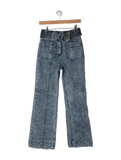 Pre-owned Ulla Johnson High-rise Flared Jeans In Blue