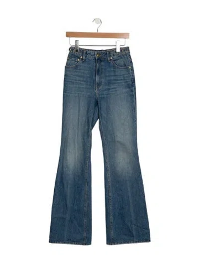 Pre-owned Ulla Johnson High-rise Flared Jeans In Blue