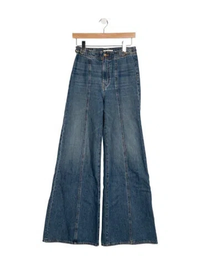 Pre-owned Ulla Johnson High-rise Flared Jeans In Blue