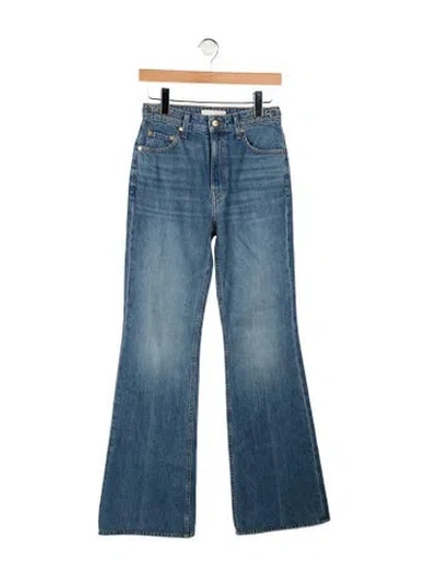 Pre-owned Ulla Johnson High-rise Flared Jeans In Blue