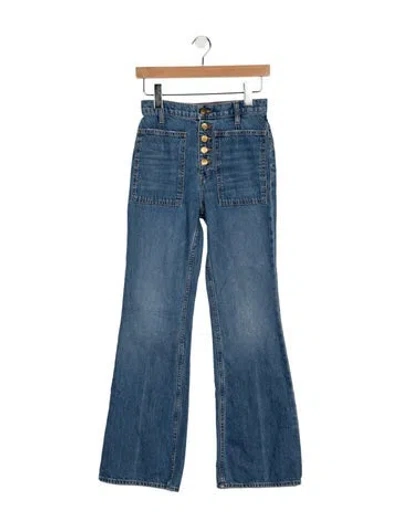 Pre-owned Ulla Johnson High-rise Flared Jeans In Blue