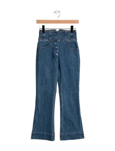 Pre-owned Ulla Johnson High-rise Flared Jeans In Blue