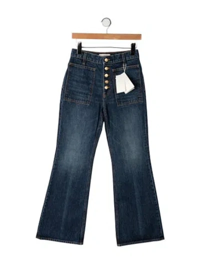 Pre-owned Ulla Johnson High-rise Flared Jeans In Blue