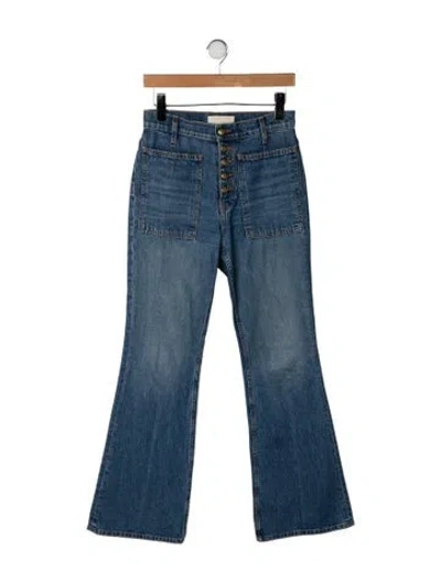 Pre-owned Ulla Johnson High-rise Flared Jeans In Blue