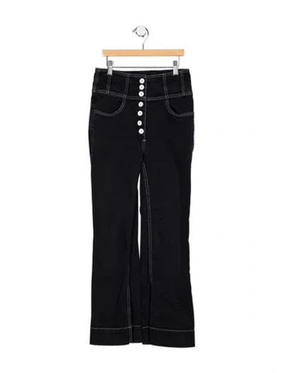 Pre-owned Ulla Johnson High-rise Flared Jeans In Blue