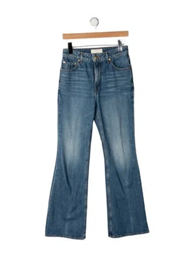 Pre-owned Ulla Johnson High-rise Flared Jeans In Blue