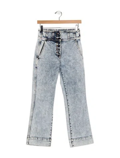 Pre-owned Ulla Johnson High-rise Flared Jeans In Blue