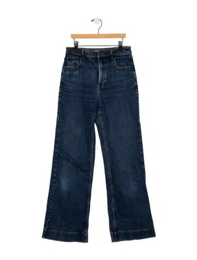 Pre-owned Ulla Johnson High-rise Flared Jeans In Blue