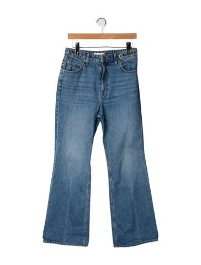 Pre-owned Ulla Johnson High-rise Flared Jeans In Blue