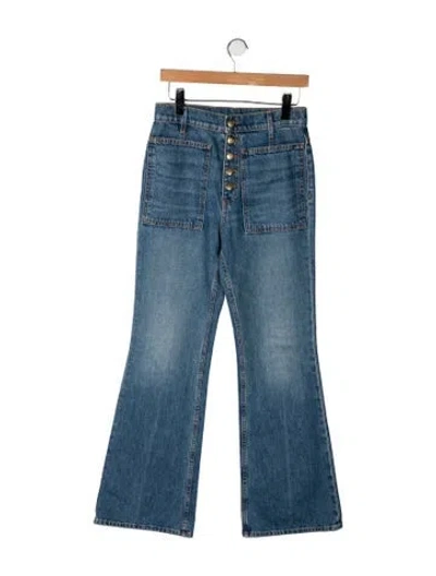 Pre-owned Ulla Johnson High-rise Flared Jeans In Blue