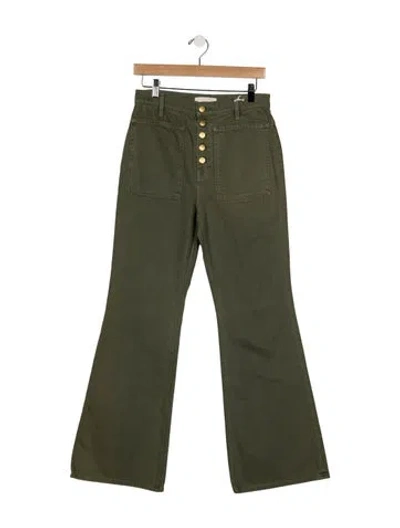 Pre-owned Ulla Johnson High-rise Flared Jeans In Green