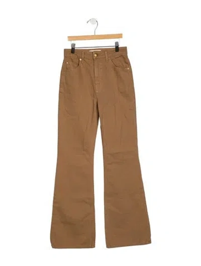 Pre-owned Ulla Johnson High-rise Flared Jeans In Neutral