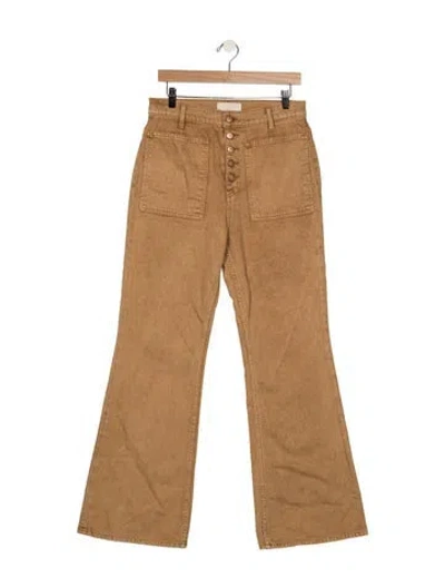 Pre-owned Ulla Johnson High-rise Flared Jeans In Neutrals