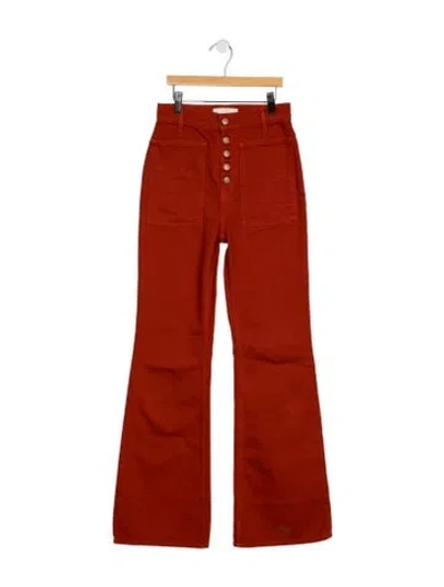 Pre-owned Ulla Johnson High-rise Flared Jeans In Orange
