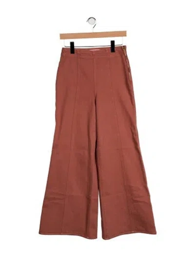 Pre-owned Ulla Johnson High-rise Flared Jeans In Pink