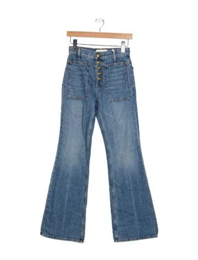Pre-owned Ulla Johnson High-rise Flared Jeans W/ Tags In Blue