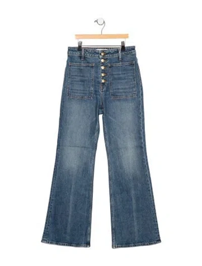 Pre-owned Ulla Johnson High-rise Flared Jeans W/ Tags In Blue