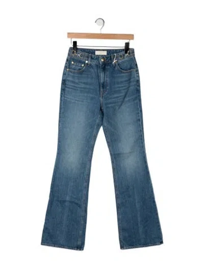 Pre-owned Ulla Johnson High-rise Flared Jeans W/ Tags In Blue