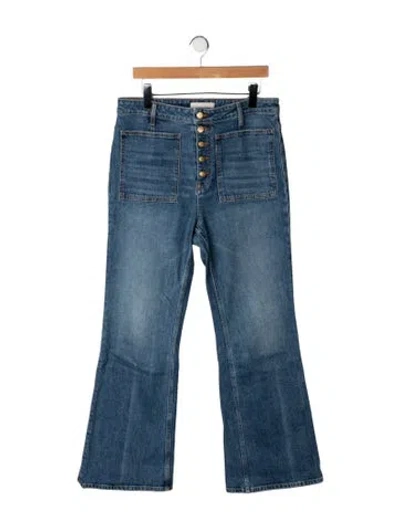 Pre-owned Ulla Johnson High-rise Flared Jeans W/ Tags In Blue