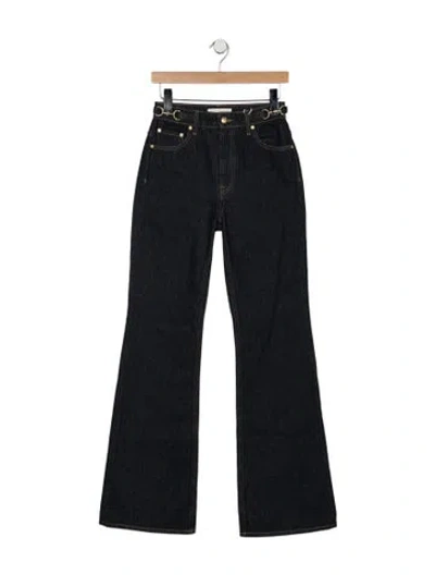 Pre-owned Ulla Johnson High-rise Flared Jeans W/ Tags In Blue