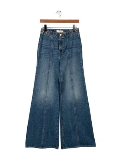 Pre-owned Ulla Johnson High-rise Flared Jeans W/ Tags In Blue