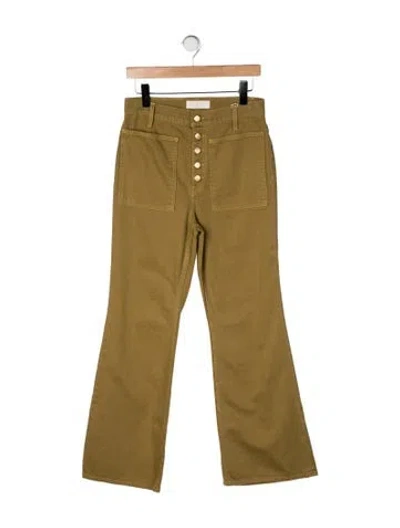Pre-owned Ulla Johnson High-rise Flared Jeans W/ Tags In Green