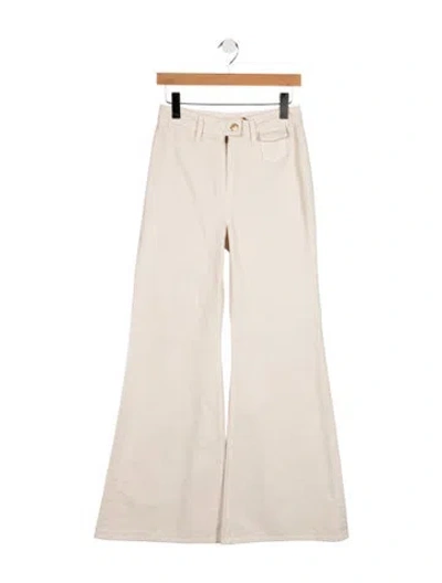 Pre-owned Ulla Johnson High-rise Flared Jeans W/ Tags In Neutrals