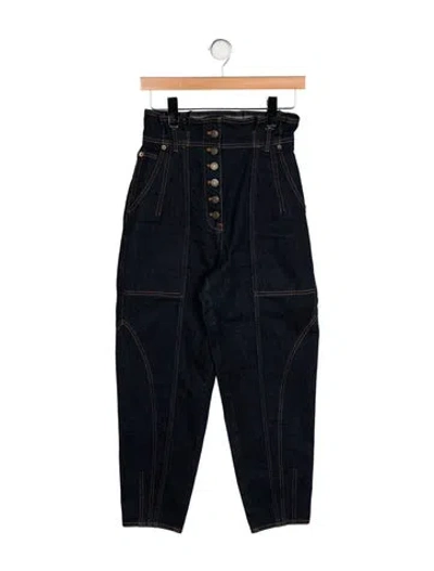 Pre-owned Ulla Johnson High-rise Skinny Leg Jeans In Blue