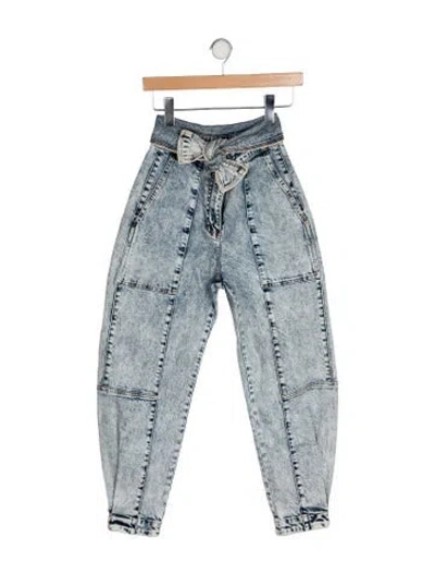 Pre-owned Ulla Johnson High-rise Skinny Leg Jeans In Blue