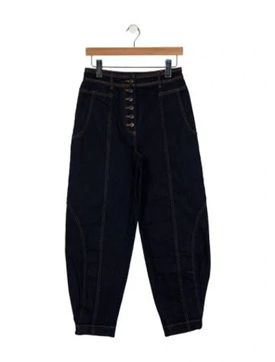Pre-owned Ulla Johnson High-rise Skinny Leg Jeans In Blue