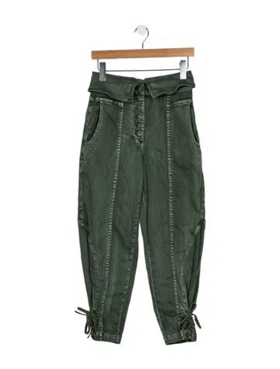 Pre-owned Ulla Johnson High-rise Skinny Leg Jeans In Green