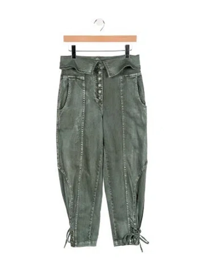 Pre-owned Ulla Johnson High-rise Skinny Leg Jeans In Green