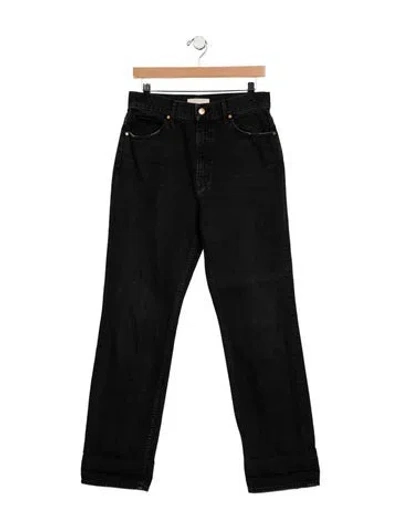 Pre-owned Ulla Johnson High-rise Straight Leg Jeans In Black