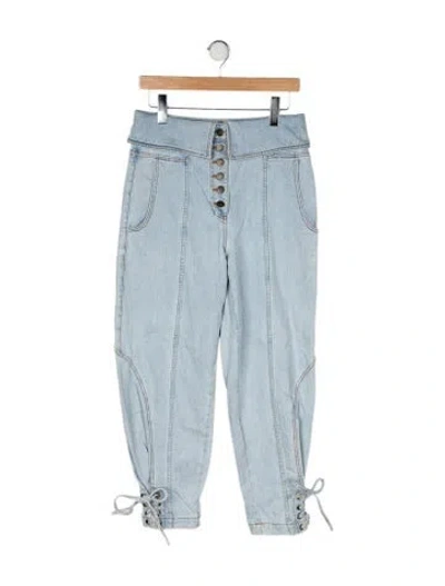 Pre-owned Ulla Johnson High-rise Straight Leg Jeans In Blue