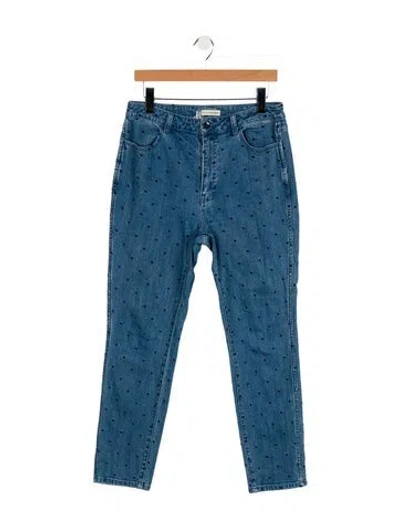 Pre-owned Ulla Johnson High-rise Straight Leg Jeans In Blue