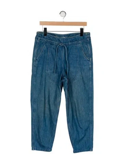 Pre-owned Ulla Johnson High-rise Straight Leg Jeans In Blue