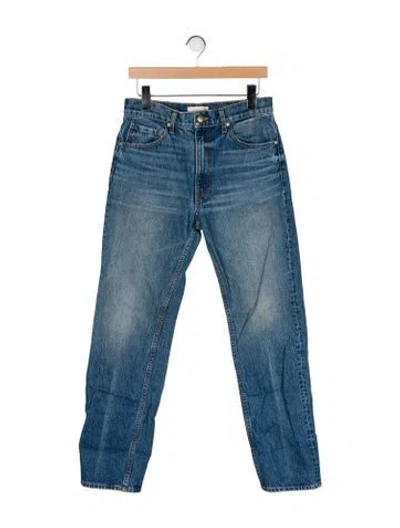 Pre-owned Ulla Johnson High-rise Straight Leg Jeans In Blue