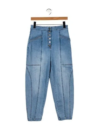 Pre-owned Ulla Johnson High-rise Straight Leg Jeans In Blue