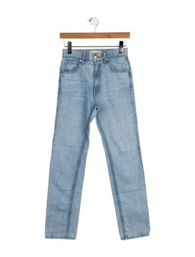 Pre-owned Ulla Johnson High-rise Straight Leg Jeans In Blue